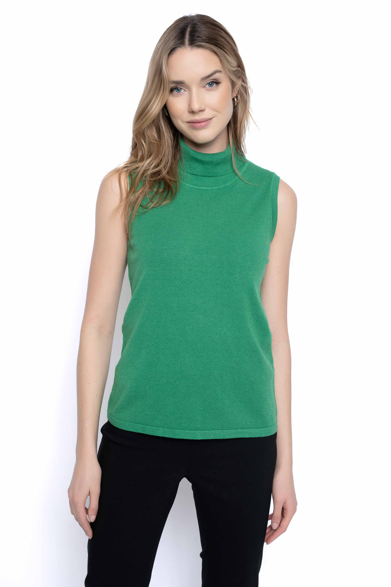 Turtle Neck Tank Emerald Front View