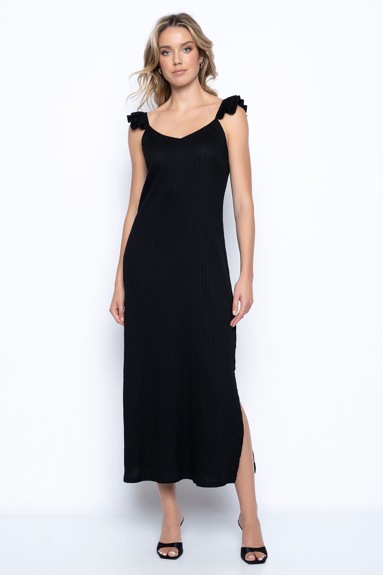Ruffle Strap Maxi Dress Shop Now Picadilly Canada