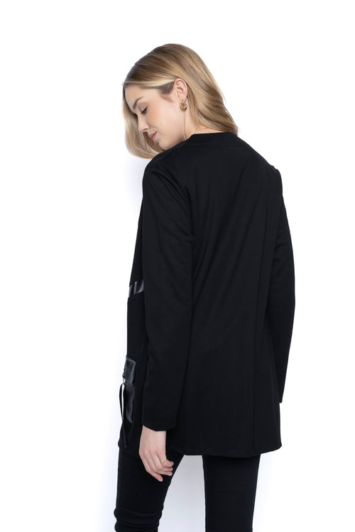 Open-Front Jacket With Pockets Back View