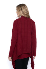Textured Open-Front Jacket Back View