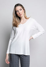 V-Neck Top With Button Trim Front View