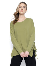 Side-Tie Sweater Top Front View