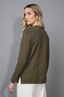 Crew Neck Top With Pockets