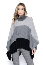 Color Blocking Poncho Style Top Front View