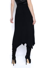 Pleated Knitted Skirt Back View