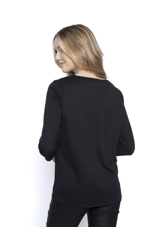 Long Sleeve One-Pocket Top Back View