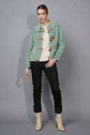 Cut-Out Embellished Ankle-Length Cuffed Jeans