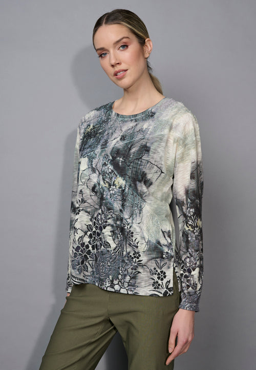 Crew Neck Custom-Printed Top Side View