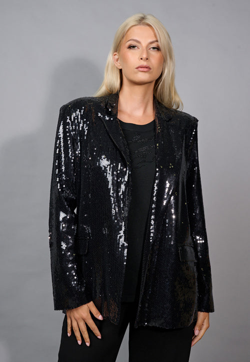 Sequined Blazer Front View