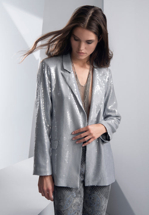 Sequined Blazer Front View