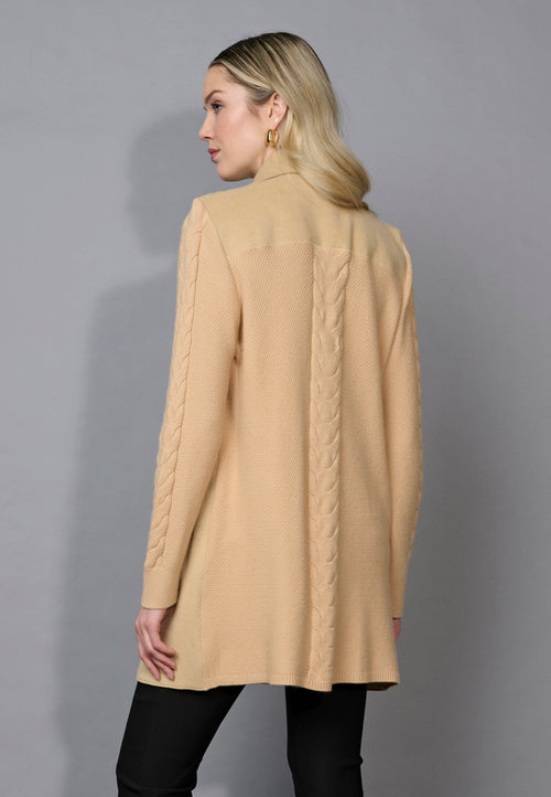 Sweater-Trimmed Jacket Back View