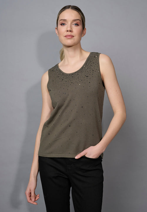 Embellished Tank Front View