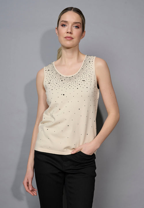 Embellished Tank Front View