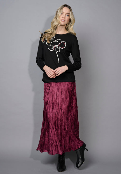 Floral Embroidery Top Full Length