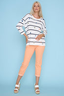 3/4 Sleeves Embellished Top Full Length