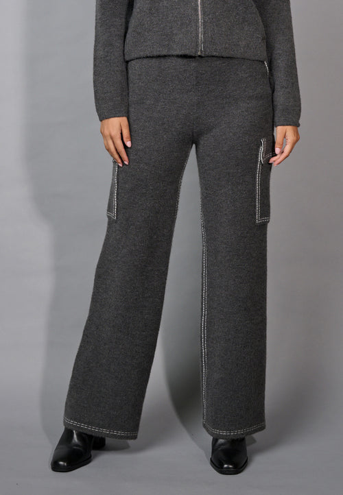 Cargo Knit Pants Front View