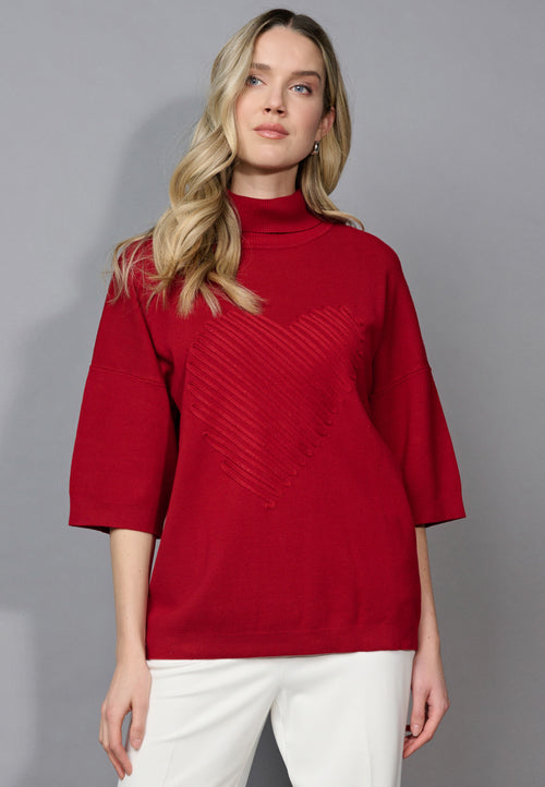 Heart-Embellished Top Front View