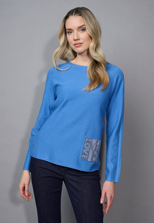 Rhinestone Pocket Top Front View