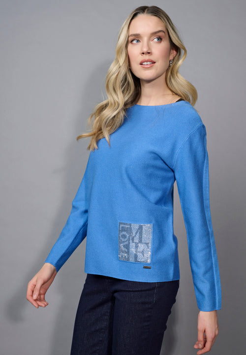 Rhinestone Pocket Top Side View