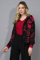 Embellished Zip-Front Hooded Jacket