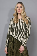 Animal Print Jacquard Top