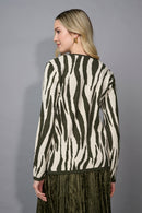 Animal Print Jacquard Top