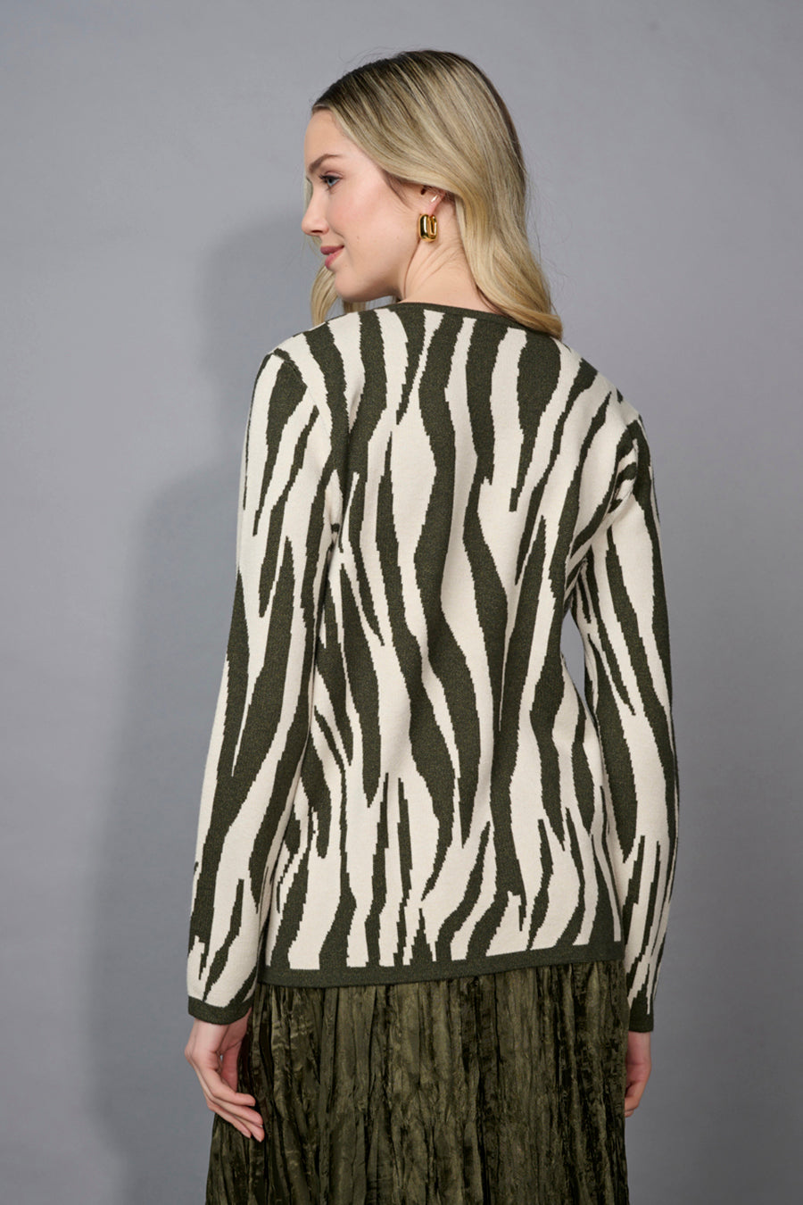Animal Print Jacquard Top