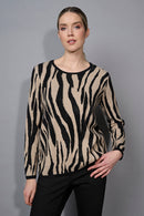 Animal Print Jacquard Top