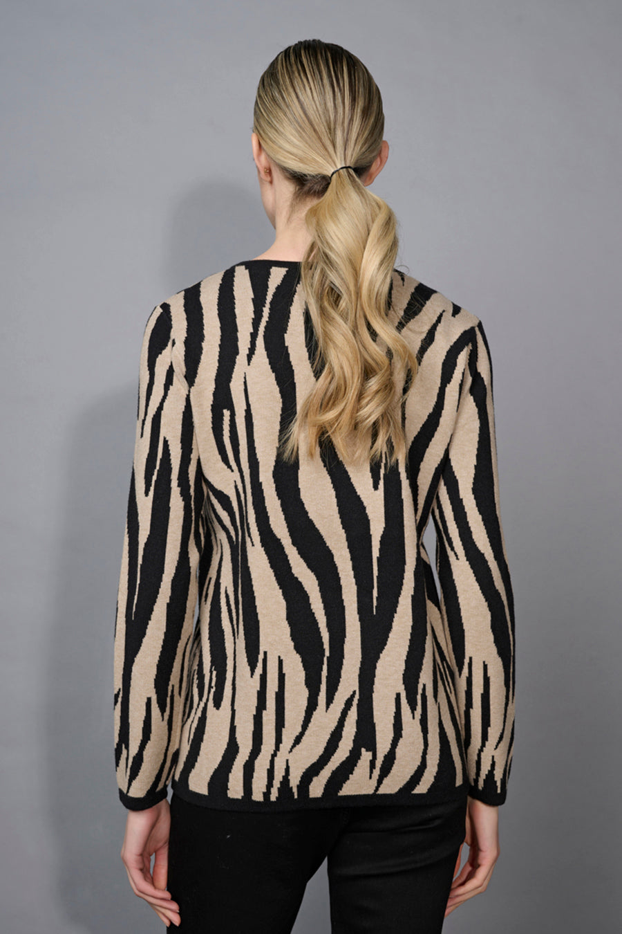 Animal Print Jacquard Top