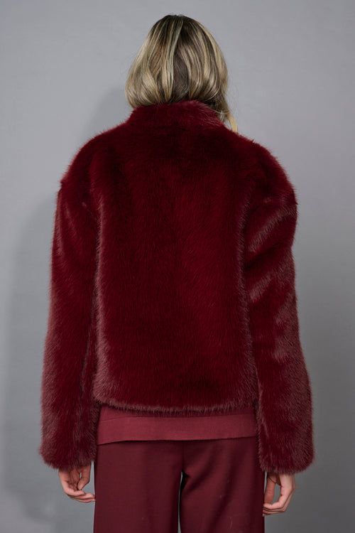 Zip-Front Faux Fur Jacket