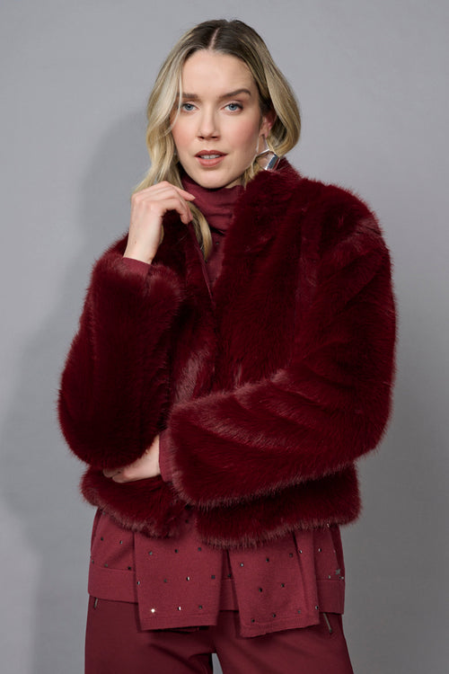 Zip-Front Faux Fur Jacket