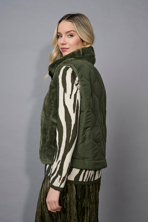 Faux Fur Zip-Front Vest