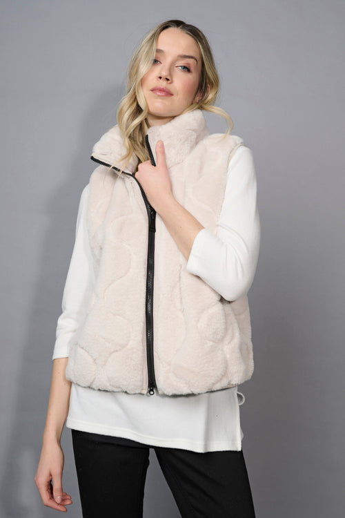 Faux Fur Zip-Front Vest