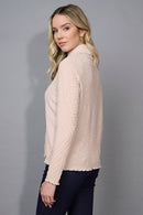 Draped Neck Pleated Top