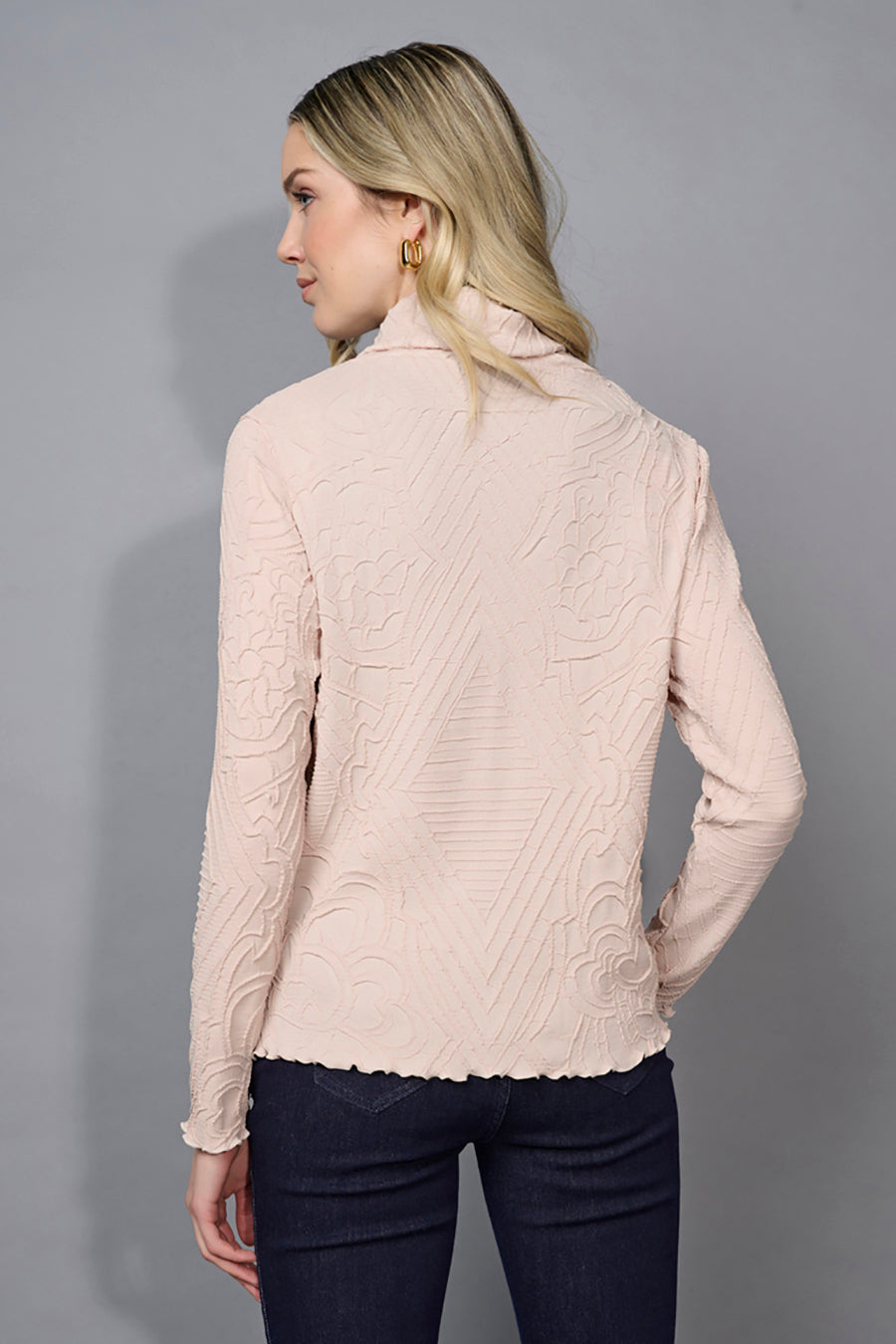 Draped Neck Pleated Top