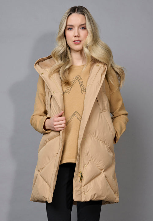 Hooded Long Vest Front View