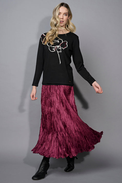 Crinkled Long Skirt