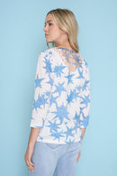 V-Neck Star Printed Top Back View