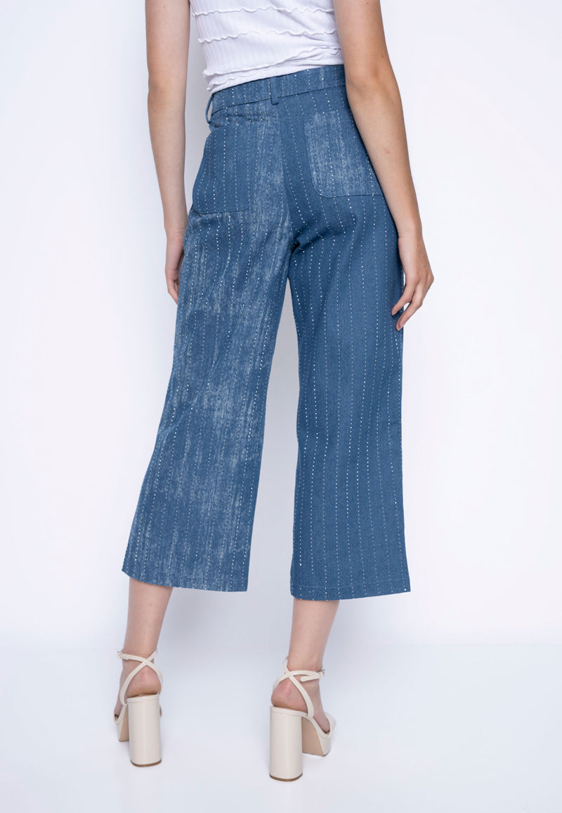 Cropped Wide-Leg Pants Back View