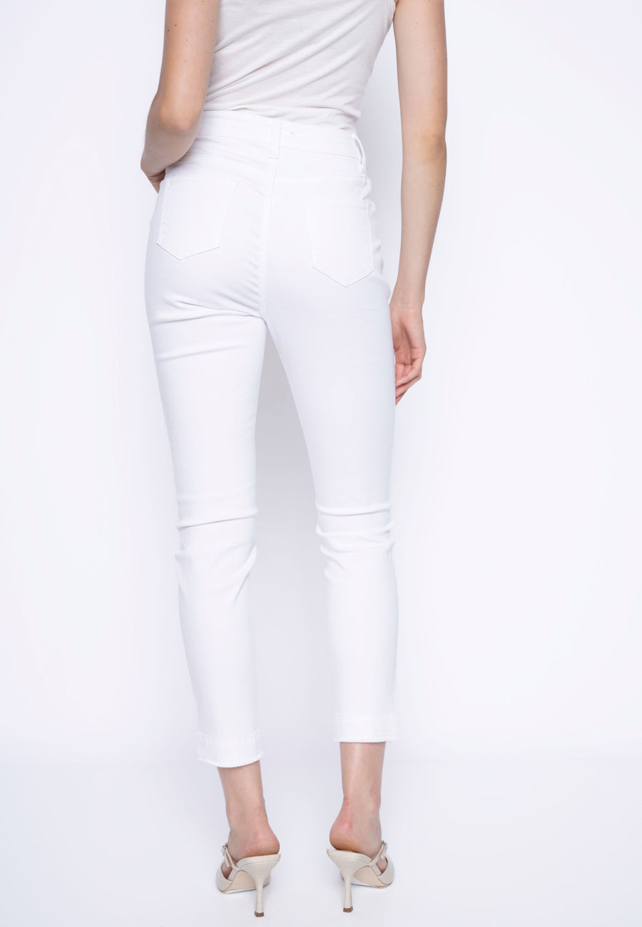 Frayed-Edge Denim Jeans