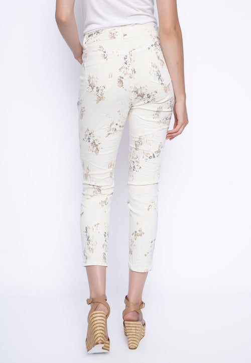 Printed Denim Ankle Length Jeans Back View