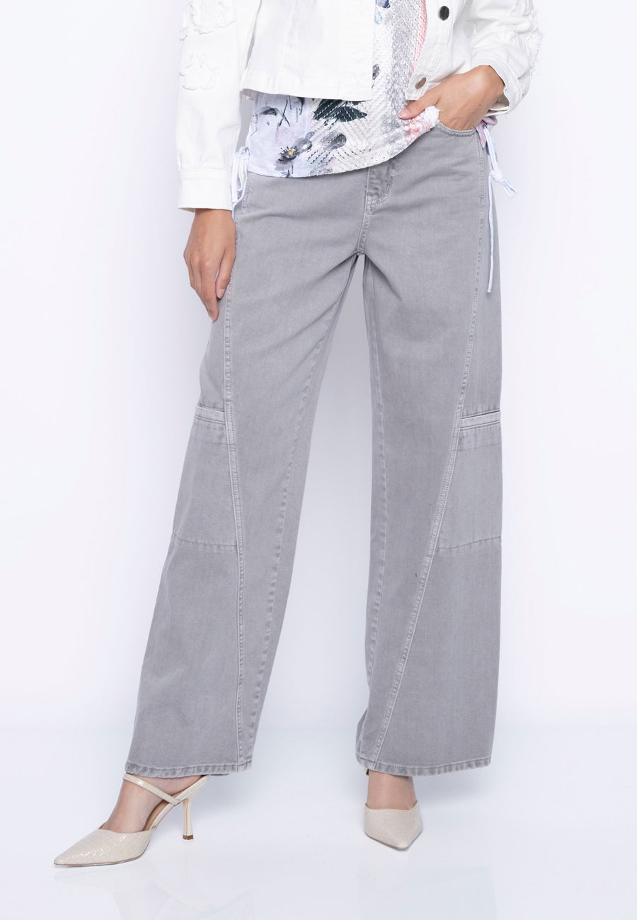 Wide-Leg Regular Length Denim Jeans