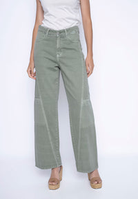 Wide-Leg Regular Length Denim Jeans