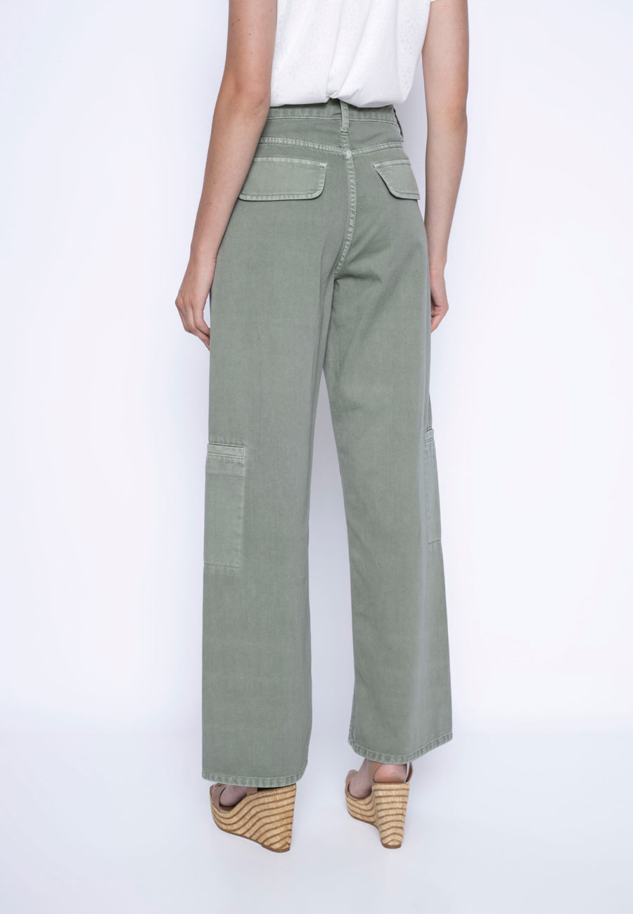 Wide-Leg Regular Length Denim Jeans Back View