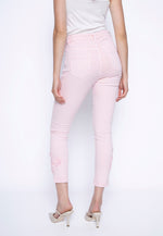 Dimensional Embellished Ankle-Length Jeans Back View