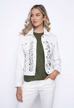 Lace Trim Denim Jacket Front View