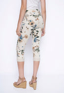 Printed Denim Capri Jeans Back View