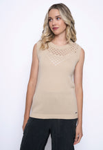 Open-Knit Yoke Tank Front View