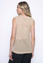 Open-Knit Yoke Tank Back View