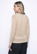 Zip-Front Open-Knit Jacket